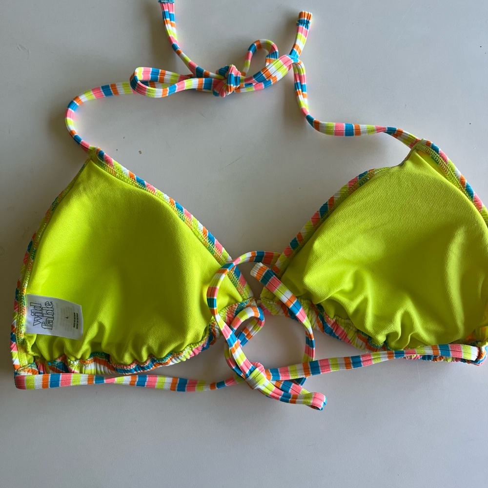 NWT triangle top multi colored striped Wild Fable - Picture 3 of 3